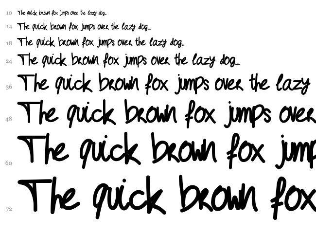 Geschrift font waterfall