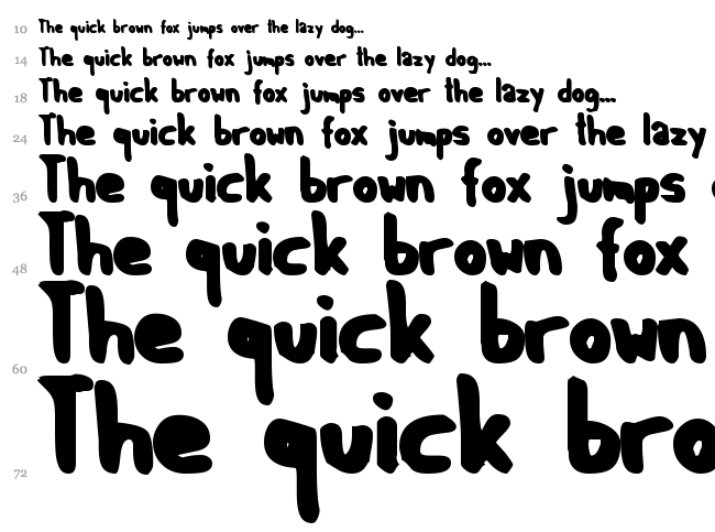 GF Matilda font waterfall