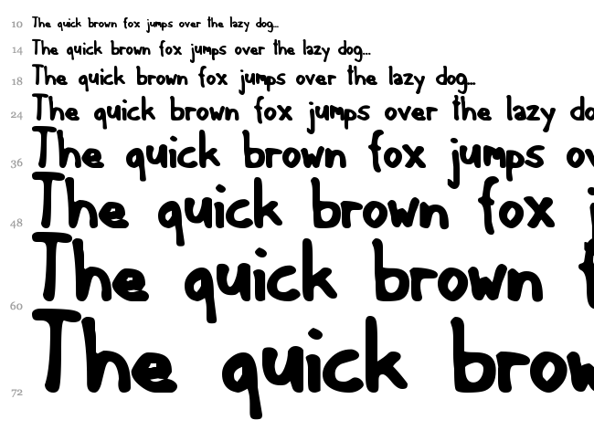 GF Matilda font waterfall