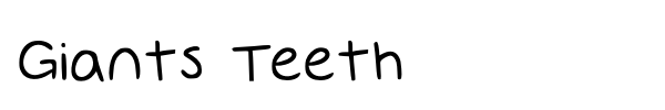 Giants Teeth font