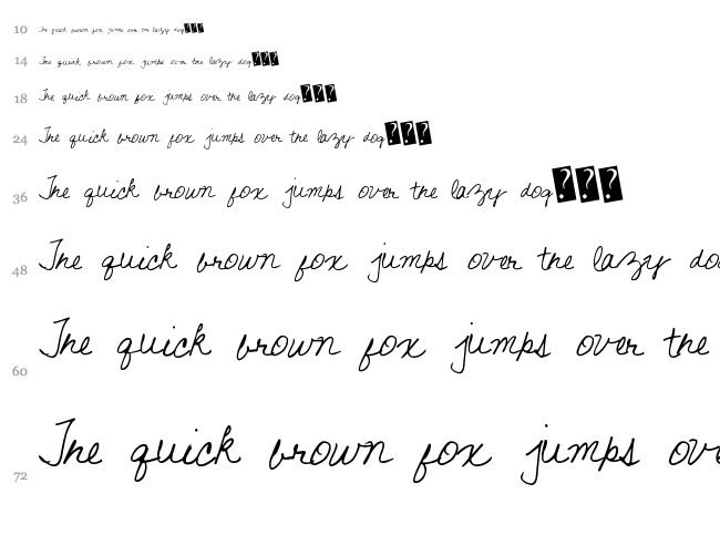 Gift Exchange font waterfall