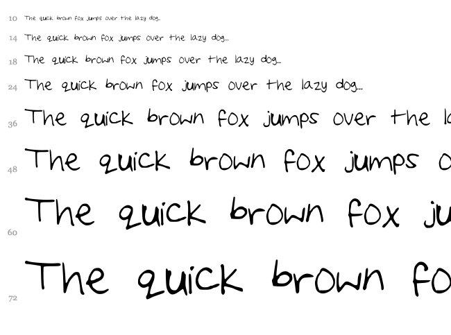 Ginger font waterfall