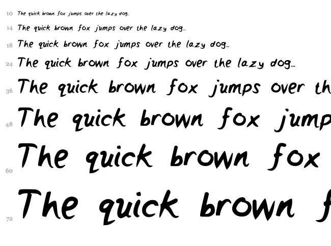 Girly font waterfall