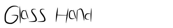 Glass Hand font