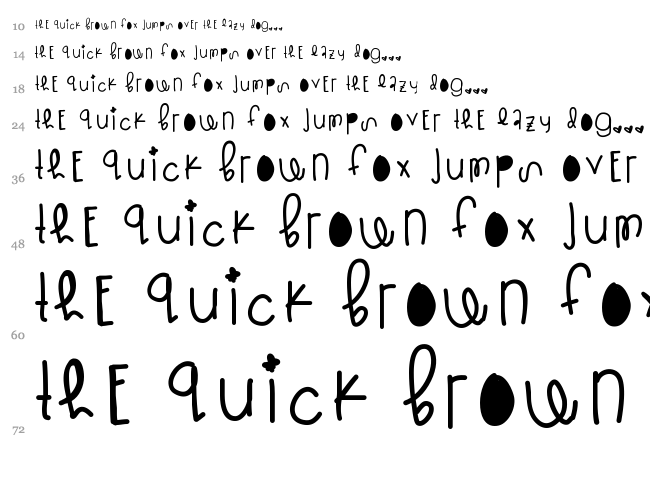Glitzstick font waterfall