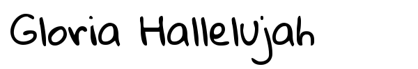 Gloria Hallelujah font