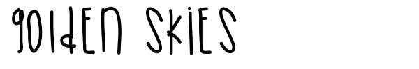Golden Skies font