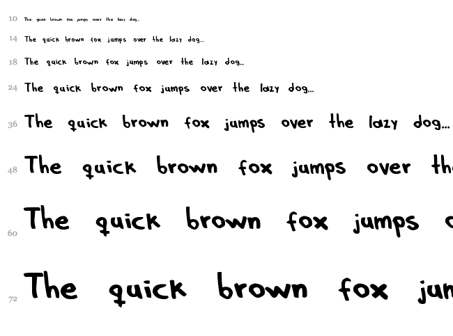 Gonza! font waterfall