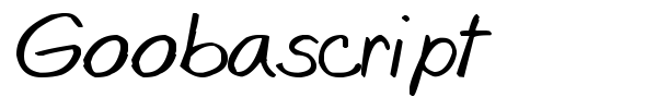 Goobascript font