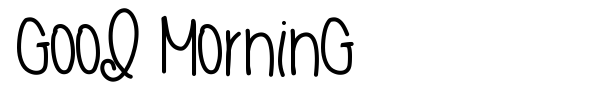 Good Morning font