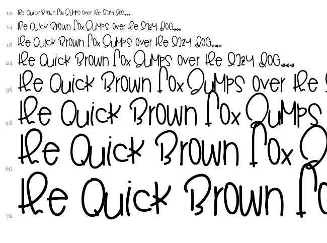 Good Morning font waterfall