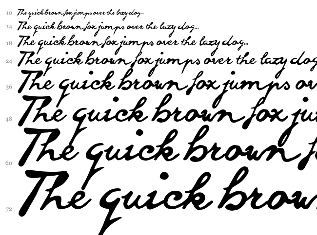 Good Vibes font waterfall