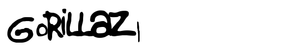 Gorillaz 1 font