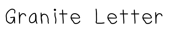 Granite Letter font
