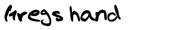 Gregs hand font