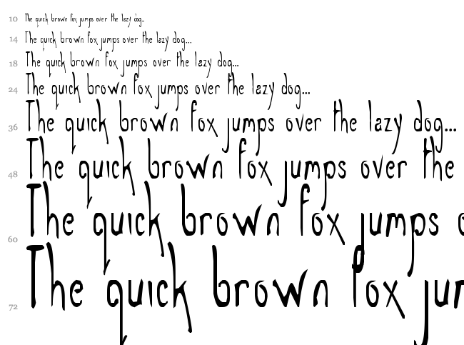 Grey Magus font waterfall