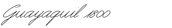 Guayaquil 1800 font