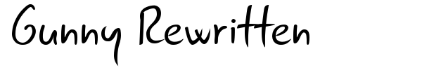 Gunny Rewritten font