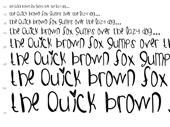 Gust Of Wind font waterfall