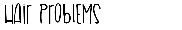 Hair Problems font