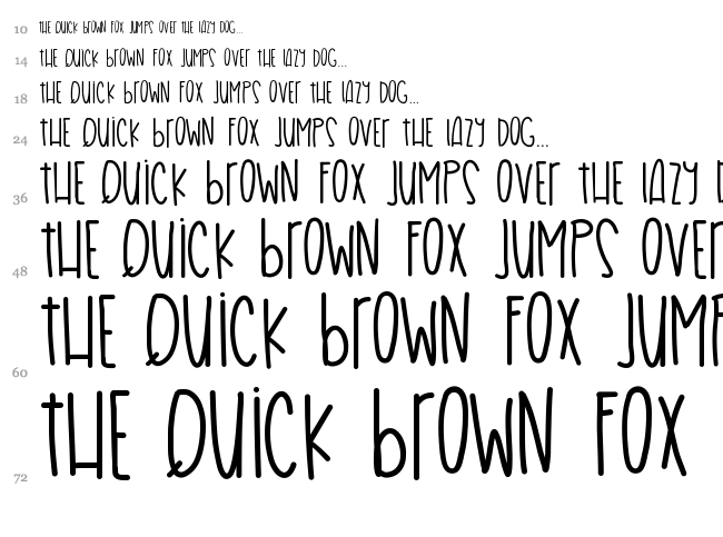 Hair Problems font waterfall