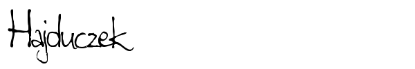 Hajduczek font