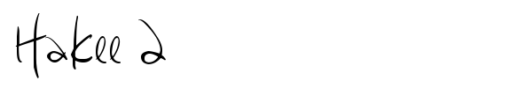 Hakee 2 font