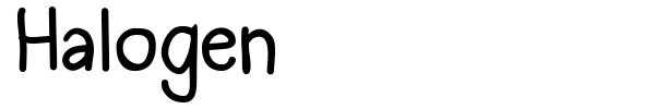 Halogen font