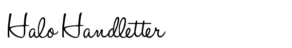 Halo Handletter font
