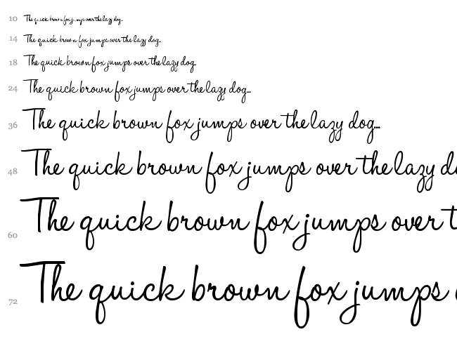 Halo Handletter font waterfall