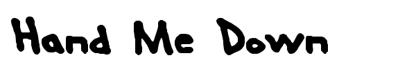 Hand Me Down font