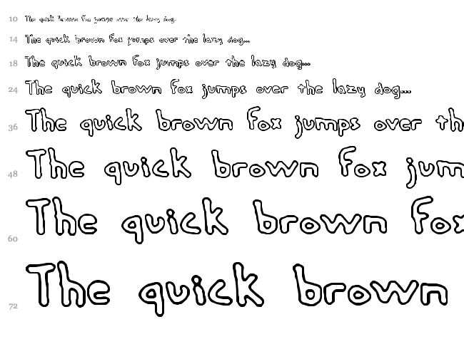 Hand Me Down font waterfall