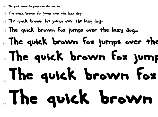 Hand Me Down font waterfall