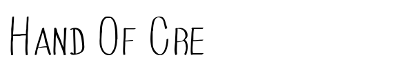 Hand Of Cre font
