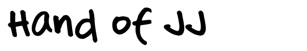 Hand of JJ font