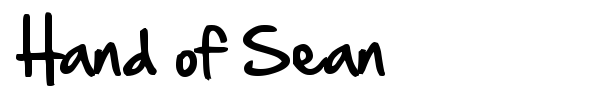 Hand of Sean font