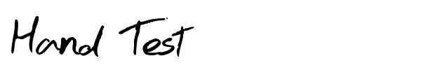 Hand Test font