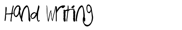 Hand Writing font