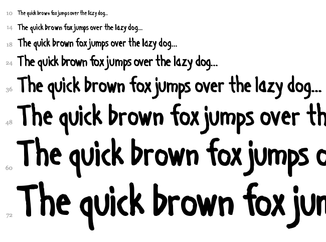 Handage AOE font waterfall