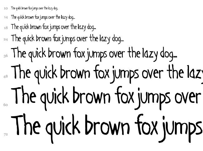 Handage AOE font waterfall