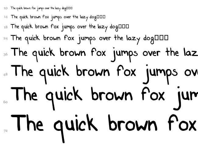 Handbag font waterfall