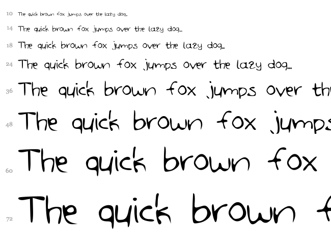 Hand Doodle font waterfall