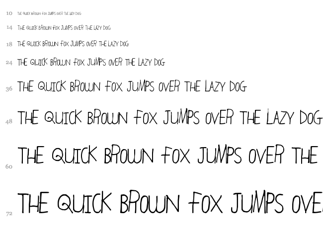 Handing Over font waterfall