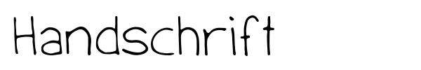 Handschrift font