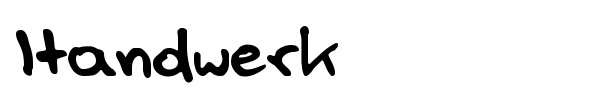 Handwerk font