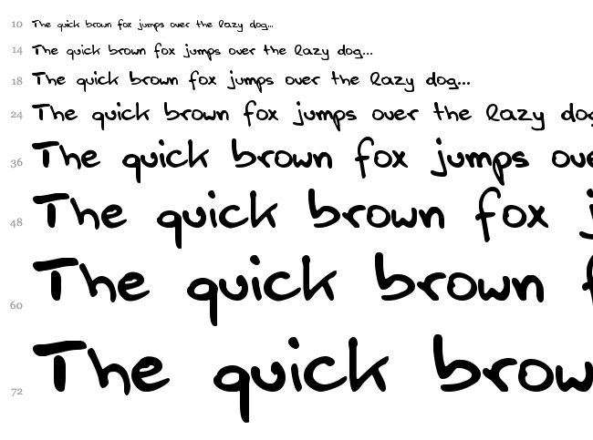 Handwerk font waterfall
