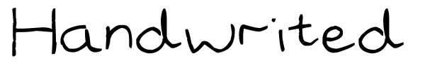 Handwrited font preview