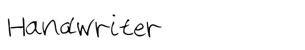Handwriter font