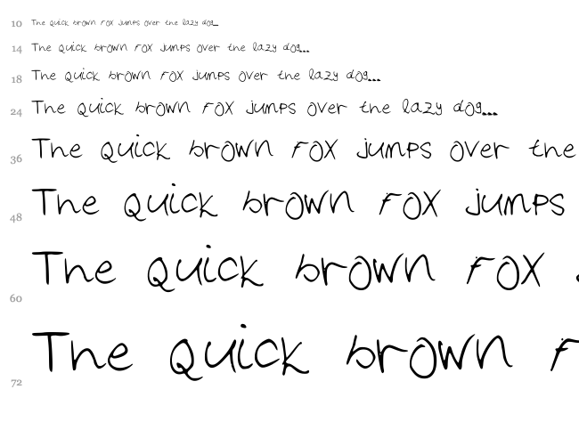 Handwriter font waterfall