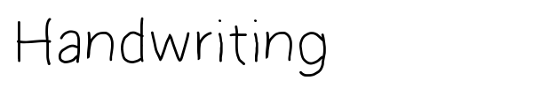 Handwriting font preview